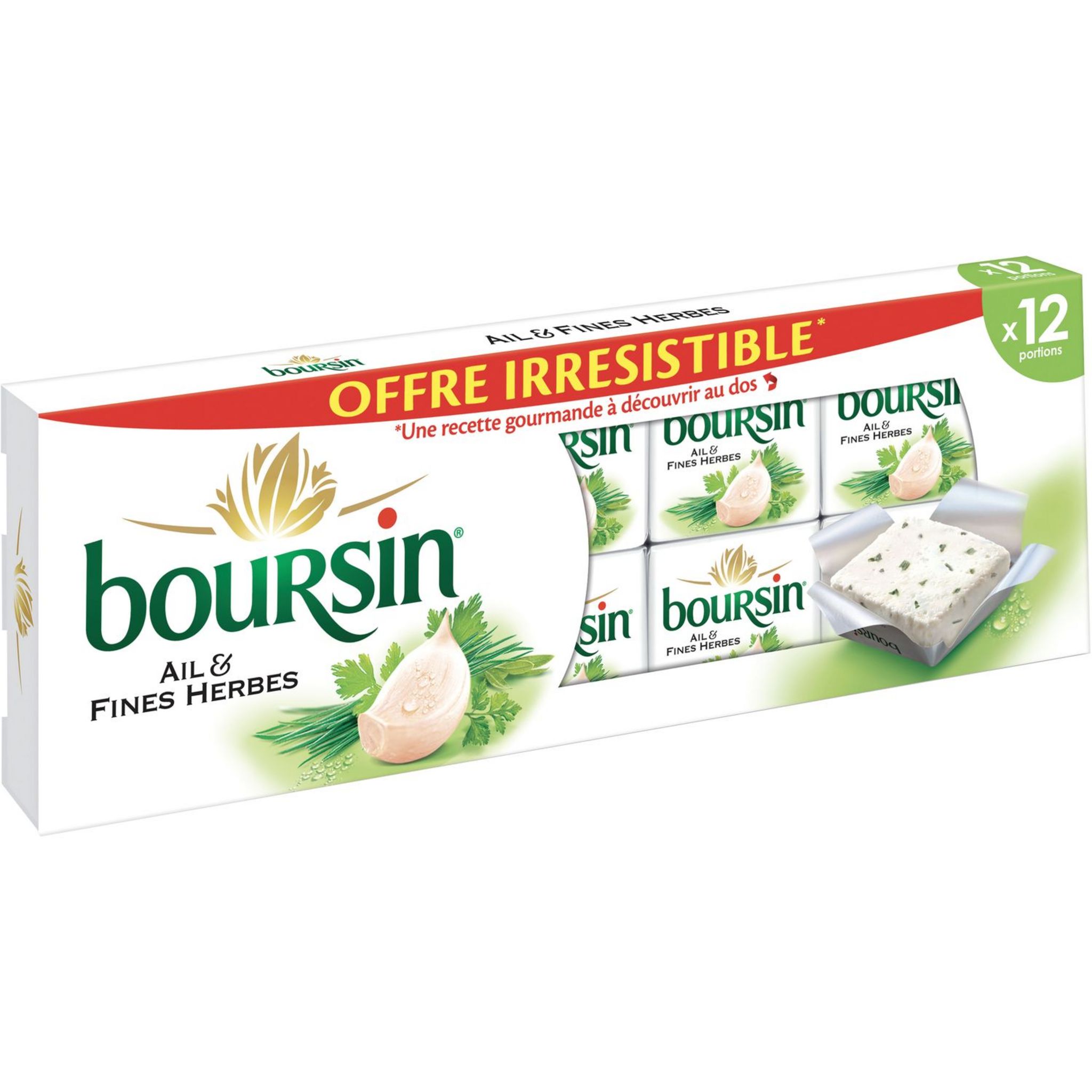 Fromage frais à tartiner Ail et fines herbes BOURSIN