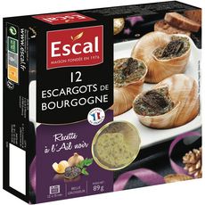 ESCAL Escal Escargot de Bourgogne recette à l'ail noir 89g 12 pièces 89g