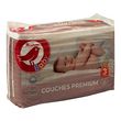 AUCHAN BABY Couches premium taille 3 (4-9kg) 47 couches