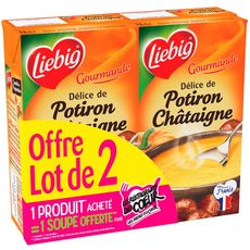 Liebig Liebig Soupe Delice De Potiron Et Chataigne 2x1l 2x4 Personnes 2x1l Pas Cher A Prix Auchan