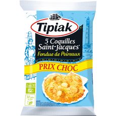 TIPIAK Tipiak Coquilles Saint-Jacques fondue de poireaux 450g 5 pièces 5 pièces 450g