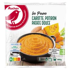 Auchan Puree Carotte Potiron Et Patate Douce 4 Portions 800g Pas Cher A Prix Auchan