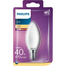 PHILIPS Philips Ampoule led E14 flamme 40w warm light 470 lumen x1 470 lumen 1 pièce