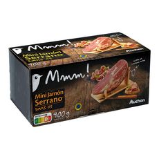 AUCHAN MMM! Auchan Mmm! Mini jambon Serrano sans os avec couteau et griffe 900g 900g
