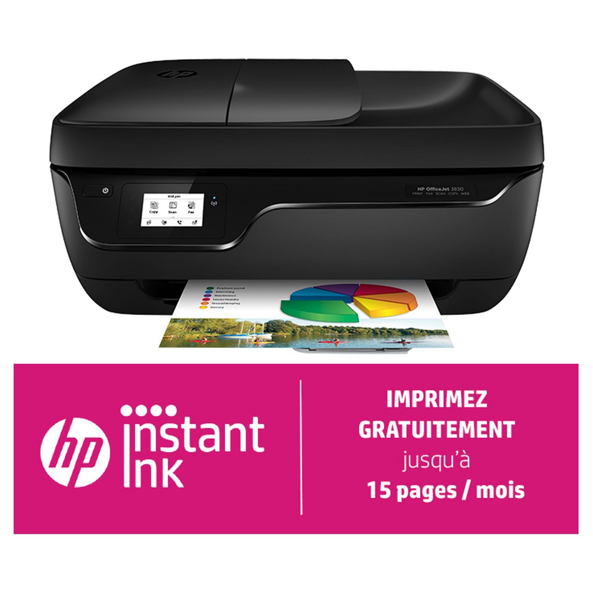 Imprimante tout-en-un jet d'encre HP Officejet 3831 ? 2 mois Instant Ink  offerts ! - Imprimante multifonction - Achat & prix