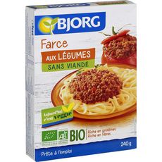 BJORG Bjorg Farce aux légumes bio veggie sans viande 240g 240g