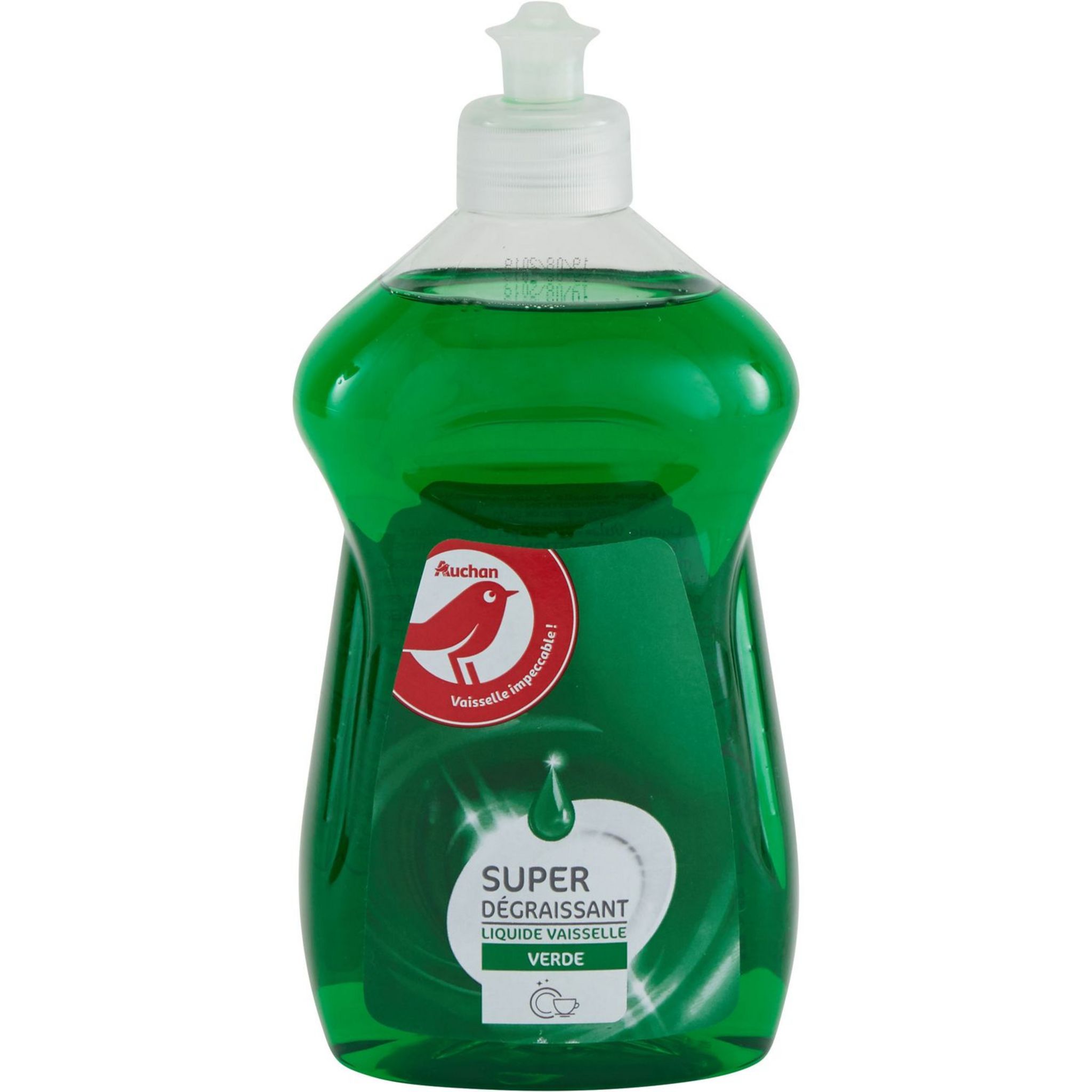 AUCHAN Liquide vaisselle Super dégraissant Verde 500ml pas cher 