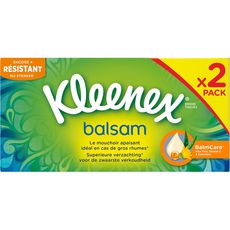 KLEENEX Boîtes de mouchoirs balsam 2x72 mouchoirs