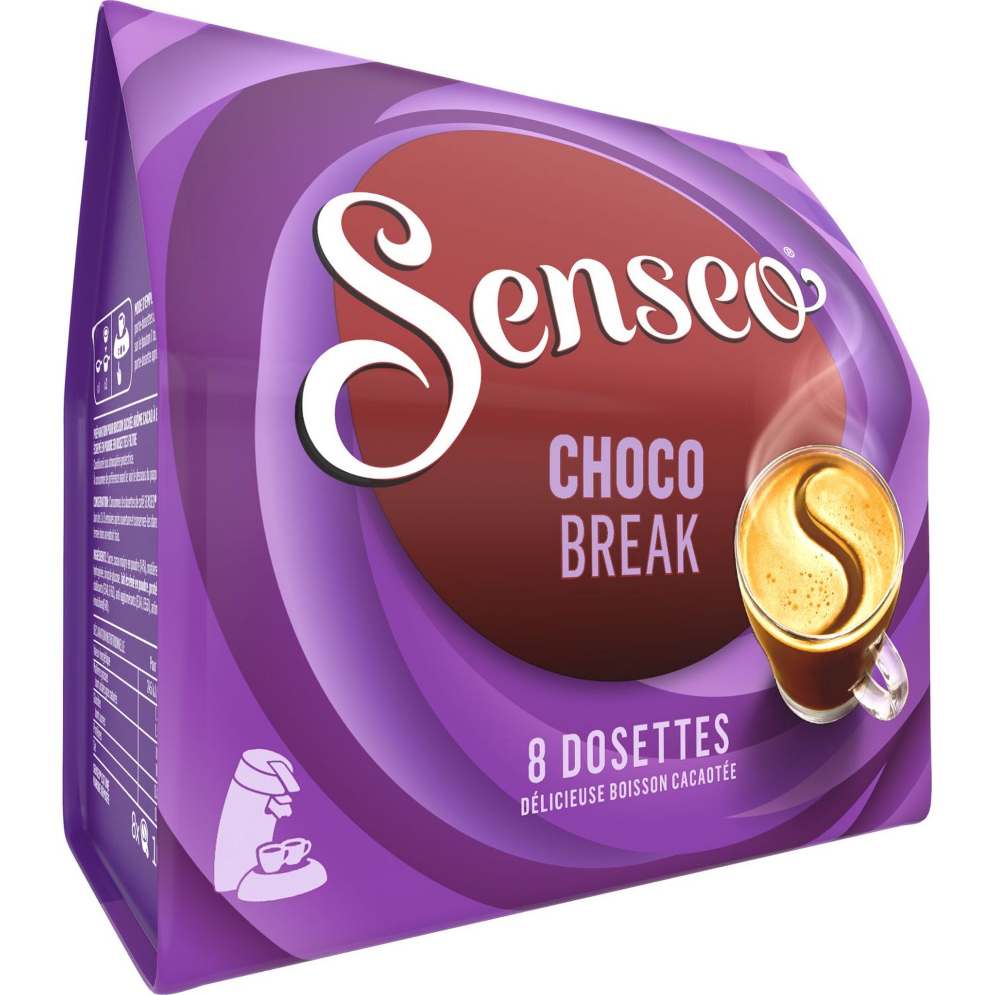 Senseo Milka Choco Pads Lot de 4 boîtes de Chocolat, Boissons à cacaogènes,  4 x 8 dosettes : : Epicerie