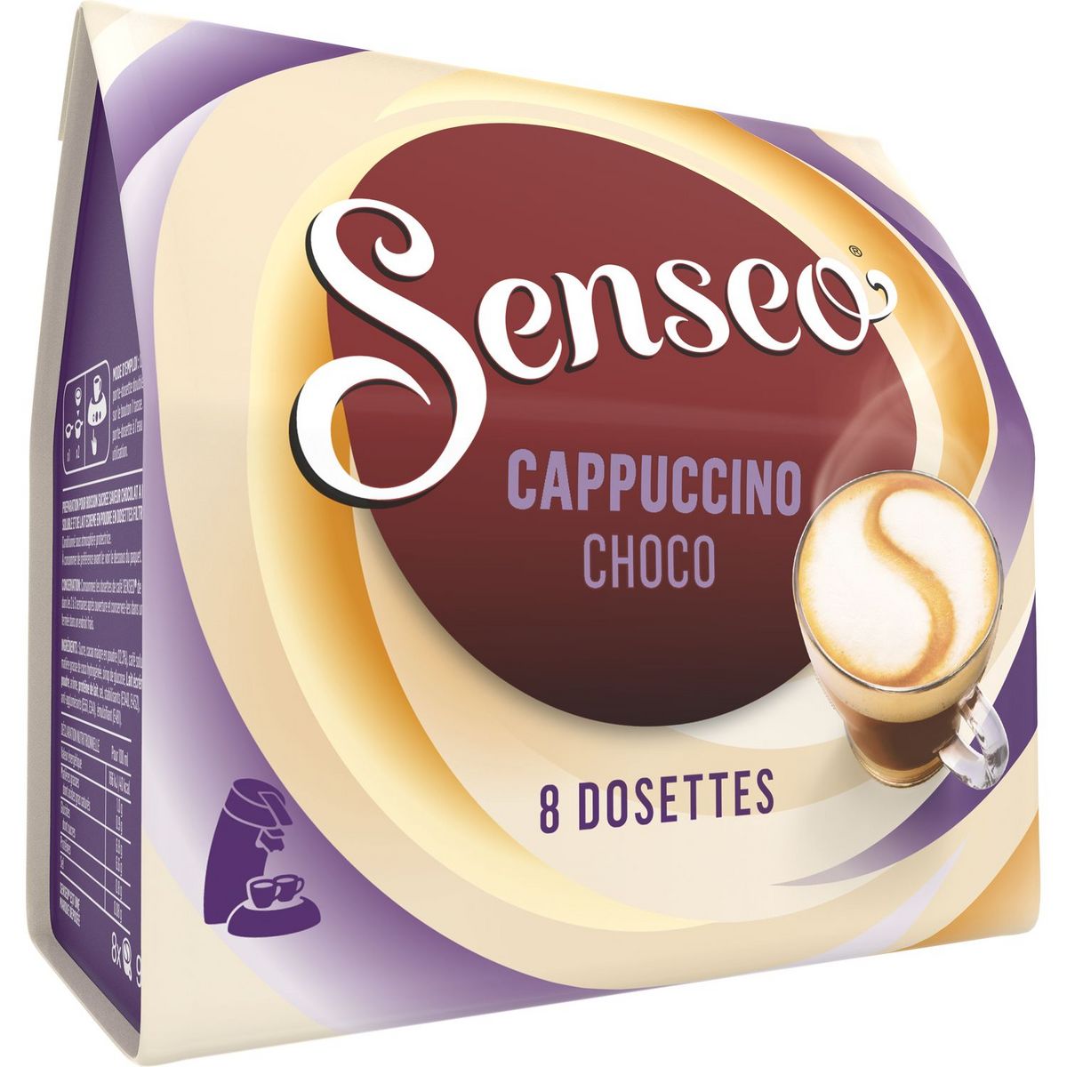 Senseo Dosettes à Café Cappuccino Choco, Café Goût Chocolat, Nouvelle  Recette