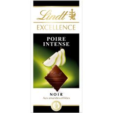 LINDT Excellence tablette de chocolat noir dégustation et poire intense 1 pièce 100g