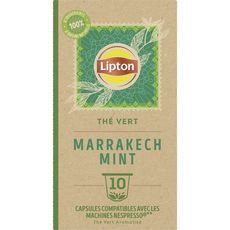 Lipton Capsules De The Vert Marrakech Mint Compatibles Nespresso X10 30g Pas Cher A Prix Auchan