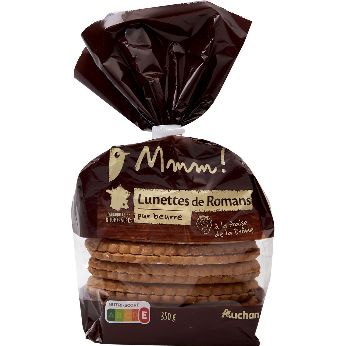 Auchan Mmm Biscuits Lunettes De Romans Pur Beurre A La Fraise De La Drome 350g Pas Cher A Prix Auchan