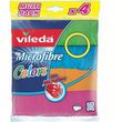 VILEDA Chiffons microfibre colorés 4 chiffons