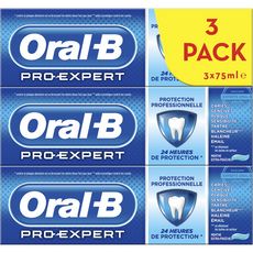ORAL-B Pro Expert Dentifrice protection professionnelle menthe fraîche 3x75ml