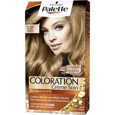 PALETTE Palette Coloration crème soin permanente 386 blond clair sable 3 produits 1 kit