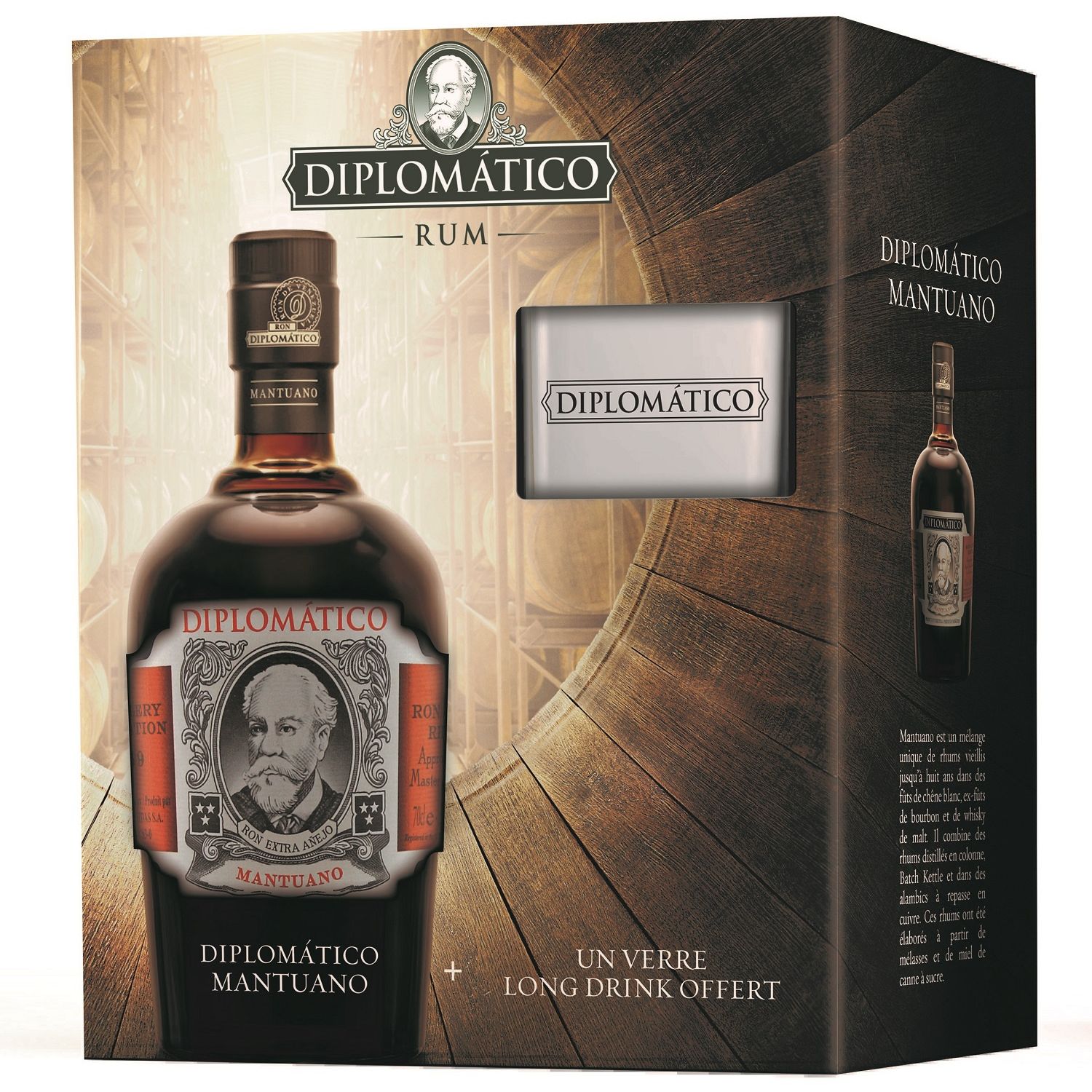 DIPLOMATICO - coffret Dégustation, rhum vieux 70cl 40° - Venezuela