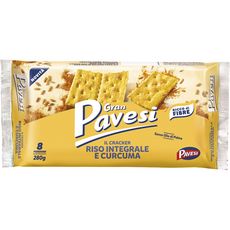 Gran Pavesi crackers riz complet et curcuma 280g