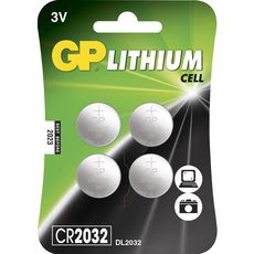 GP Pile Bouton Lithium CR2032 3V x4