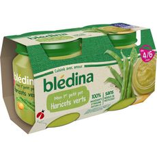 Bledina Mon 1er Petit Pot Haricots Verts Des 4 Mois 2x130g Pas Cher A Prix Auchan