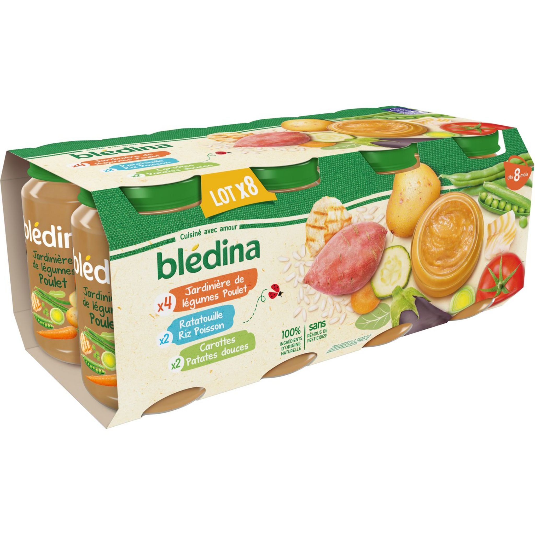 Repas bébé dès 8 mois assortiment BLEDINA