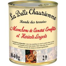 LA BELLE CHAURIENNE Manchons de canard confit et haricots lingots 2 personnes 840g