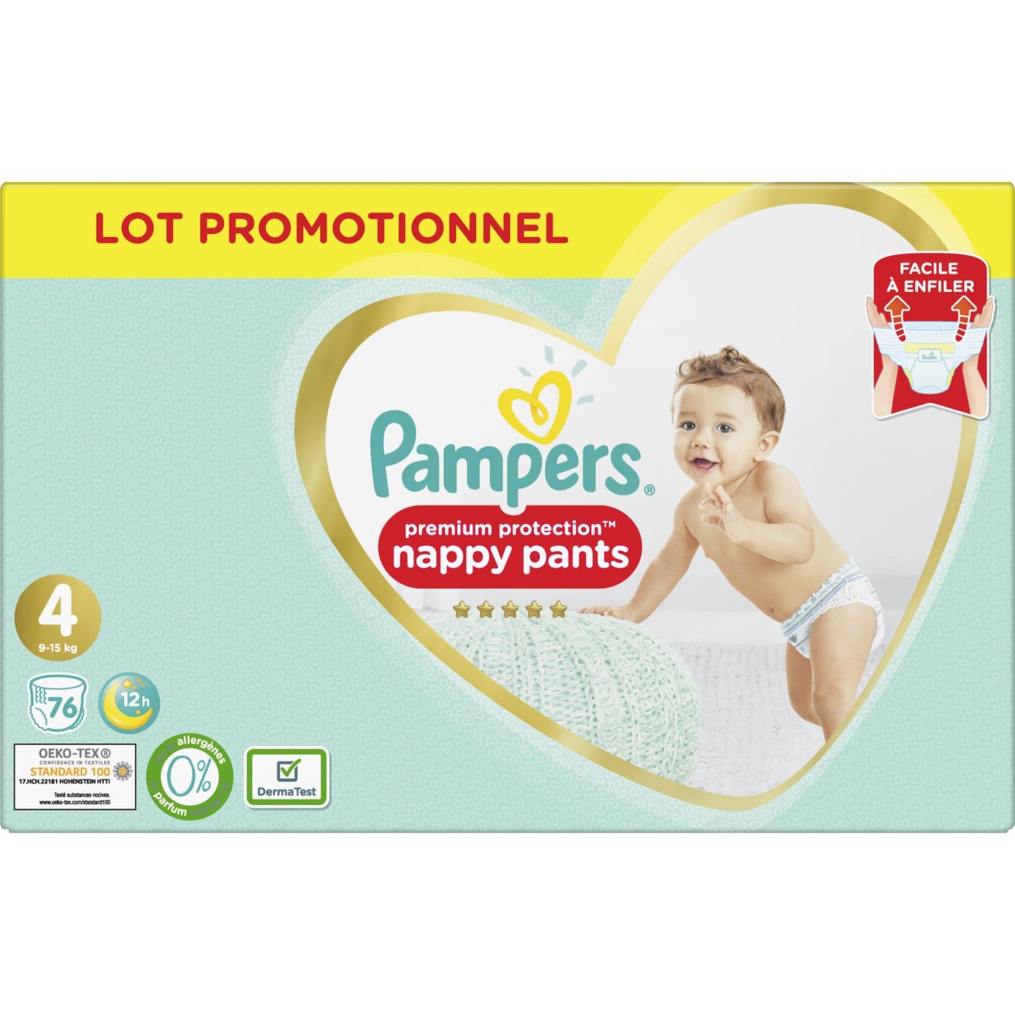 PAMPERS Premium Protection Couches-culottes taille 5 60 couches pas cher 