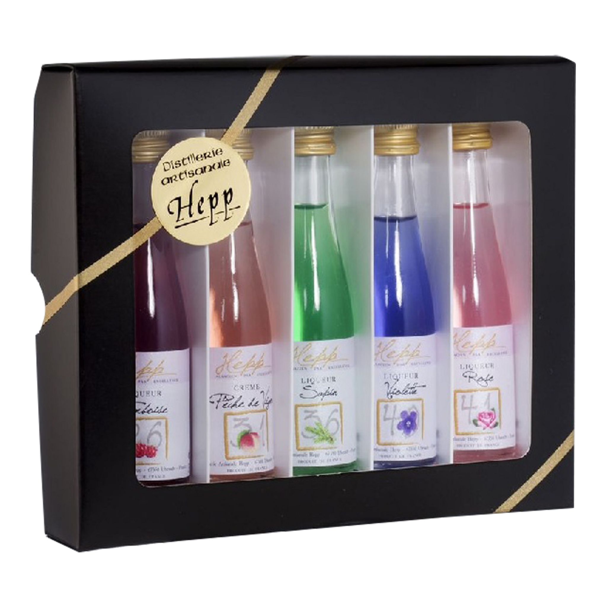 Coffret de 5 liqueurs en mignonnette LERINS - 5 x 3 cL