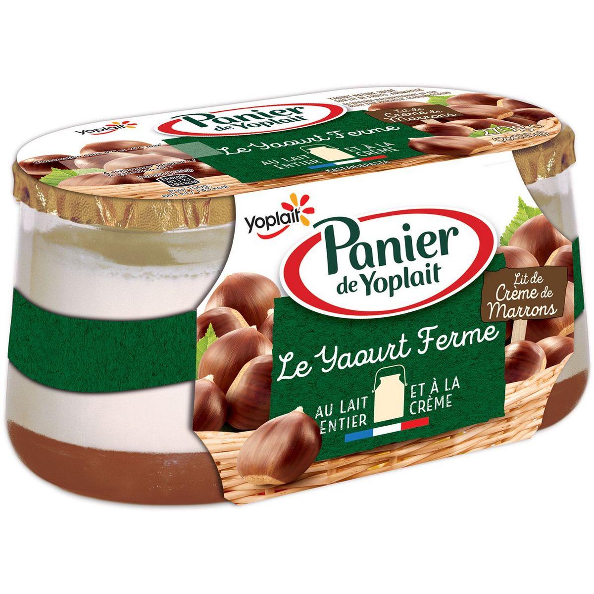 Panier De Yoplait Panier De Yoplait Yaourt Nature Sucr Sur Lit De Cr Me Marrons X G X G