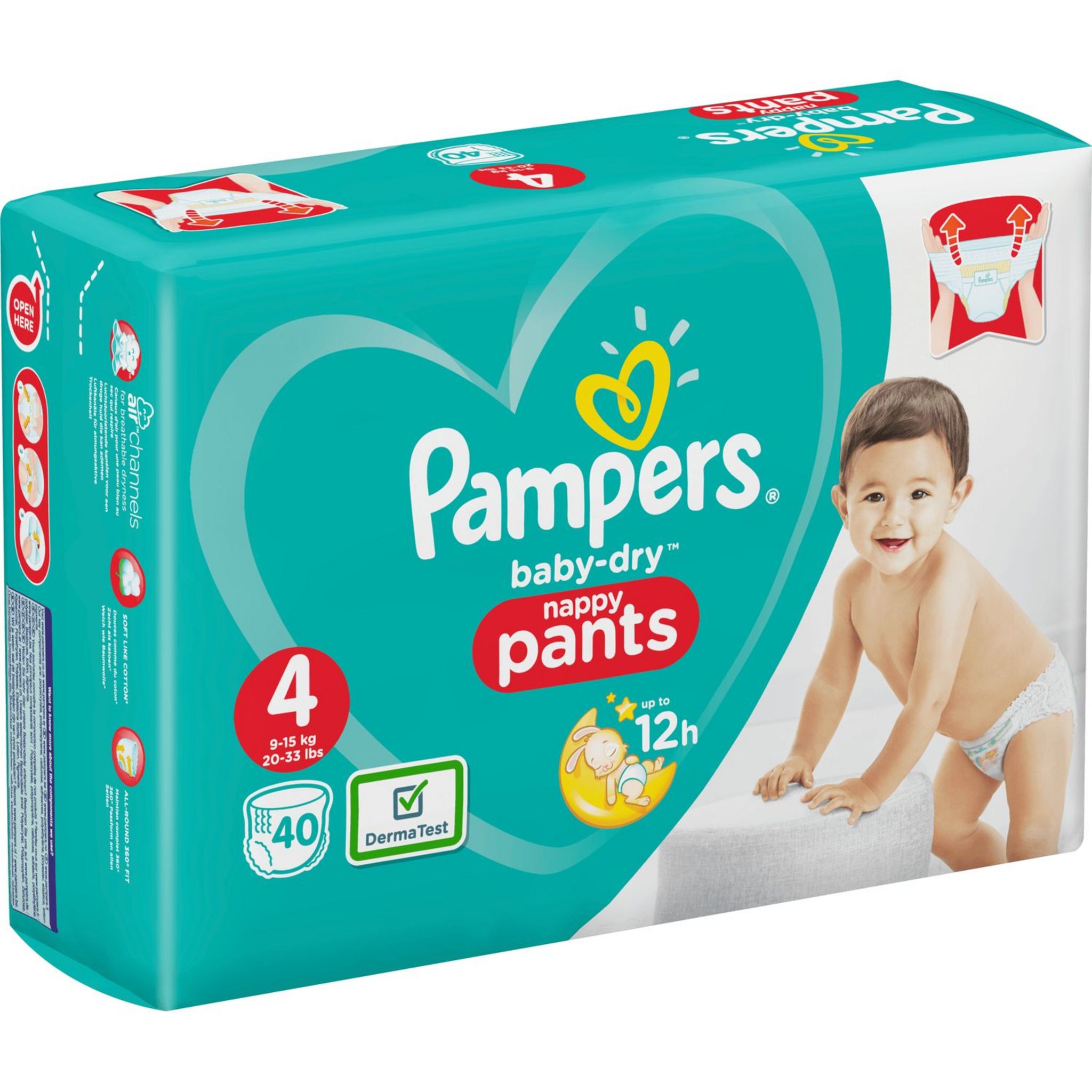 Pampers Baby-Dry Pants Taille 4 9-15 kg 23 Couches-Culottes pas cher