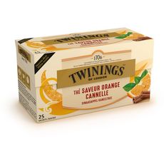 TWININGS Thé saveur orange cannelle 25 sachets 50g