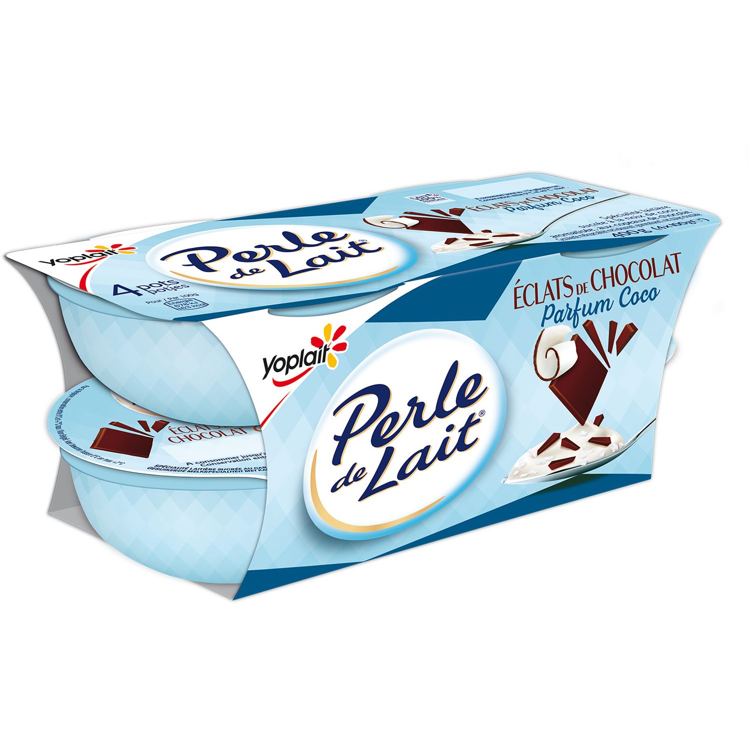 Je craque, Yoplait Perle de Lait Coco en fins éclats 4x125g