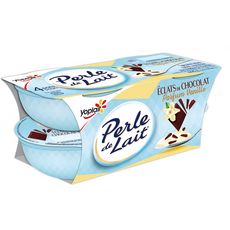 Perle De Lait Perle De Lait Yaourt Aromtaise A La Vanille Et Eclats De Chocolat 4x100g 4x100g 4x100g Pas Cher A Prix Auchan