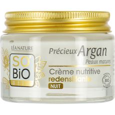 SO BIO ETIC Crème nutritive bio redensifiante nuit argan peaux matures 50ml
