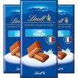 LINDT Tablettes de chocolat au lait extra fin 3x110g