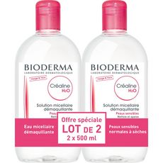 BIODERMA Bioderma Créaline h2o solution micellaire peaux très sèches 2x500ml 2x500ml