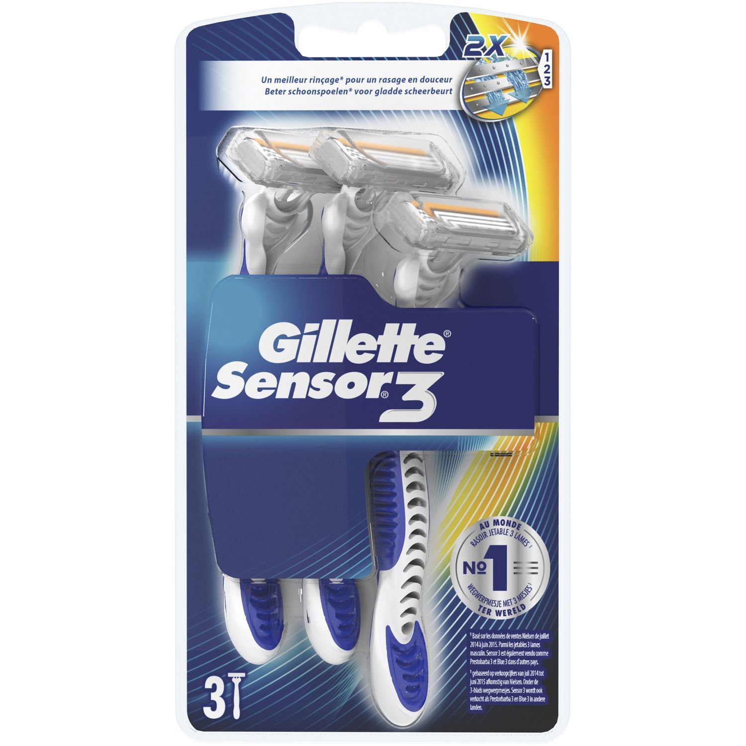 gillette  Gillette Sensor3 Rasoir Jetable X 3 Rasoirs Jetables