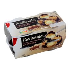 Auchan Profiteroles Fourrees Nappees De Sauce Au Chocolat 4x90g Pas Cher A Prix Auchan