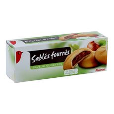 Auchan Biscuits Sables Fourres Saveur Noisettes 9 Biscuits 125g Pas Cher A Prix Auchan