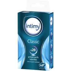 INTIMY Préservatifs classiques lubrifiés 28 préservatifs