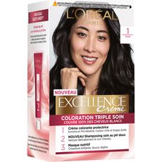 L'Oréal Excellence Coloration crème noire 3 produits 1 kit