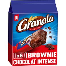GRANOLA Brownie chocolat intense, sachets individuels 6 gâteaux 180g
