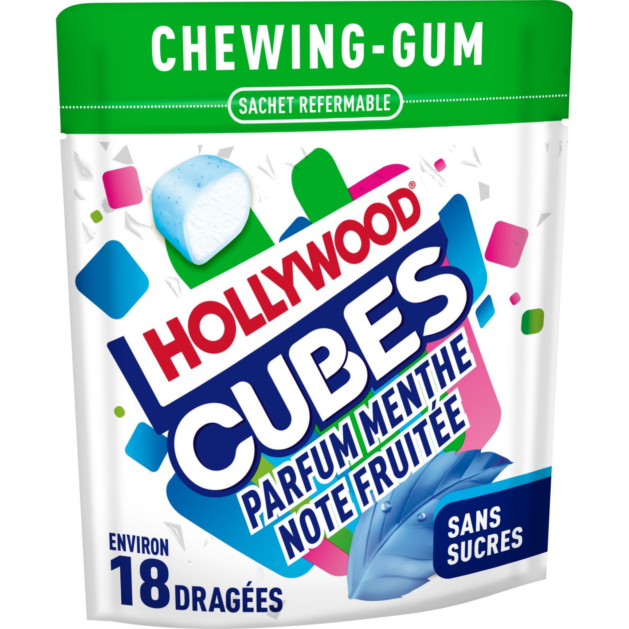 Chewing-gum sans sucres Power Fresh 10 pièces Hollywood - Kibo