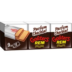LU Goûters REM biscuits fourrés chocolat, sachets fraîcheur 9x2 biscuits 375g