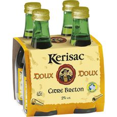KERISAC Kerisac Cidre bouché doux breton IGP 2% bouteilles 4x25cl 4x25cl