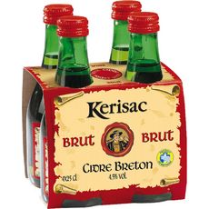 KERISAC Kerisac Cidre bouché breton brut IGP 4,5% bouteilles 4x25cl 4x25cl