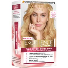 L'Oréal Excellence crème colorante longue durée 9.3 blond clair doré 4 produits 1 kit