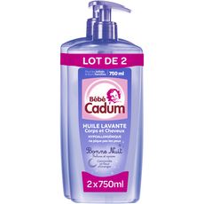 Bebe Cadum Bebe Cadum Huile De Bain Bonne Nuit 2x750ml Pas Cher A Prix Auchan