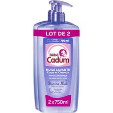 BEBE CADUM Bébé Cadum huile de bain bonne nuit 2x750ml