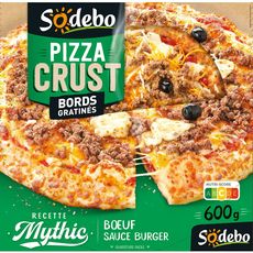 SODEBO Pizza crust mythic au bœuf cheddar et sauce burger 600g